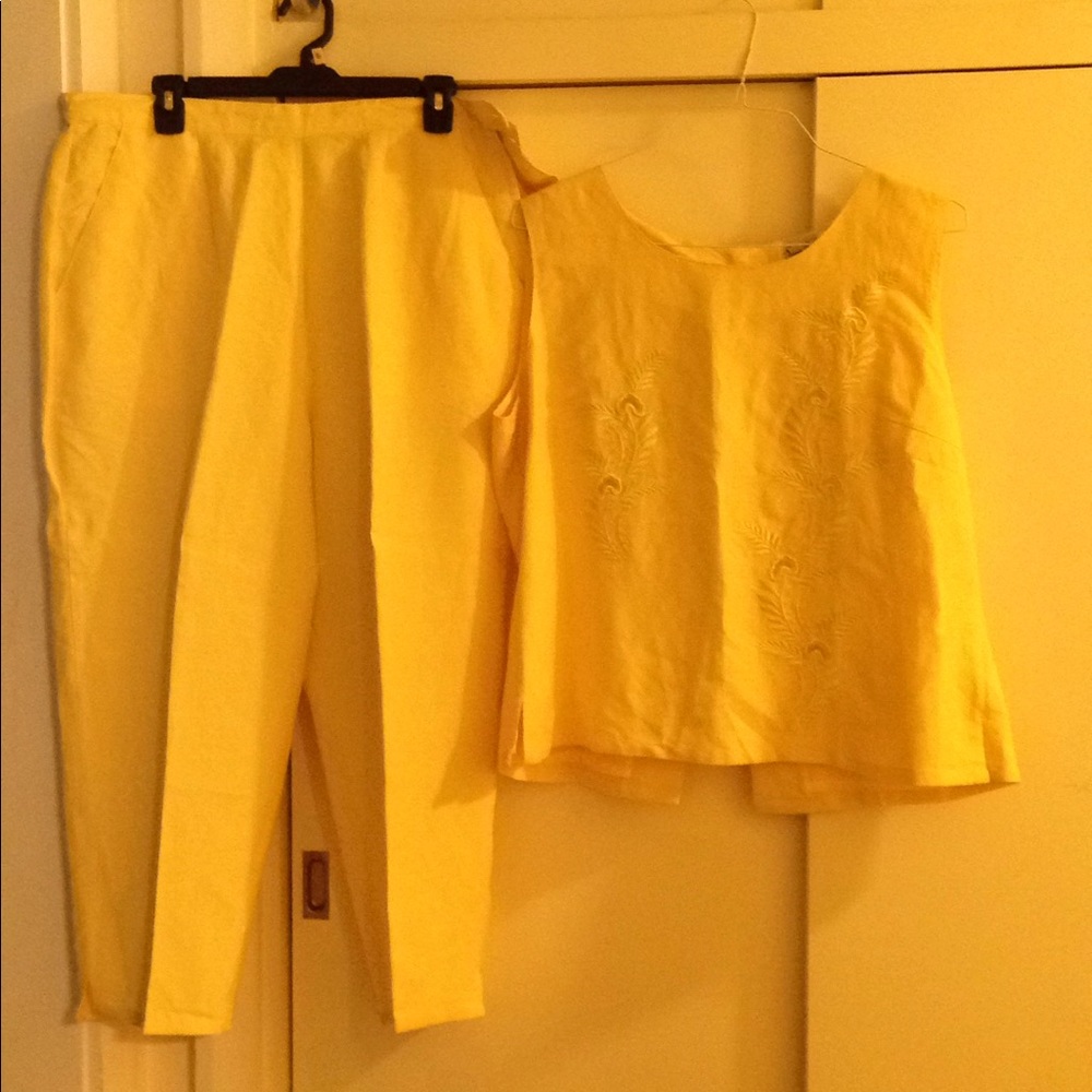 Pants and shell top